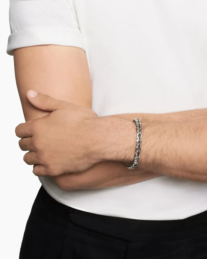 Mens Box Chain Bracelet In Sterling Silver 73mm Men David Yurman Chain Mens Box Chain Bracelet In Sterling Silver 73mm Men David Yurman Chain