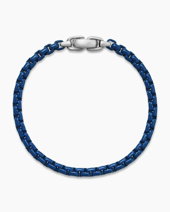 Mens Box Chain Bracelet In Sterling Silver With Stainless Steel 5mm Men David Yurman Chain Mens Box Chain Bracelet In Sterling Silver With Stainless Steel 5mm Men David Yurman Chain