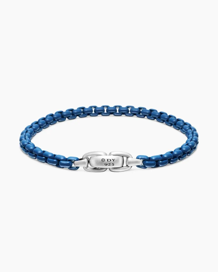 Mens Box Chain Bracelet In Sterling Silver With Stainless Steel 5mm Men David Yurman Chain Mens Box Chain Bracelet In Sterling Silver With Stainless Steel 5mm Men David Yurman Chain