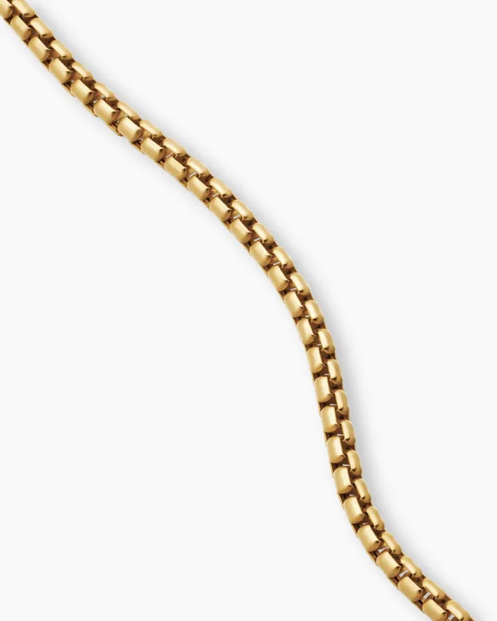 Mens Box Chain Necklace In 18K Yellow Gold 34mm Men David Yurman Chains Mens Box Chain Necklace In 18K Yellow Gold 34mm Men David Yurman Chains