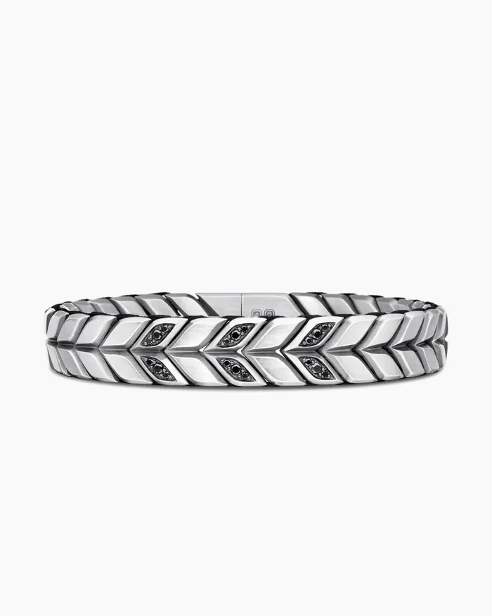 Mens Chevron Woven Bracelet In Sterling Silver 12mm Men David Yurman Chain