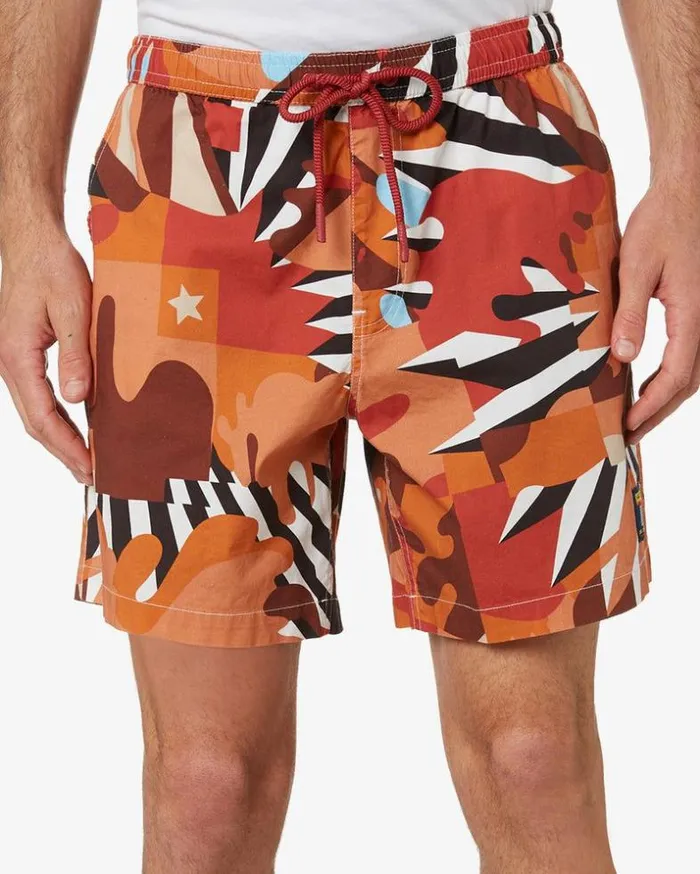 Mens Deus Ex Machina Boardshorts Naito Manuva Short 8211 Red Red