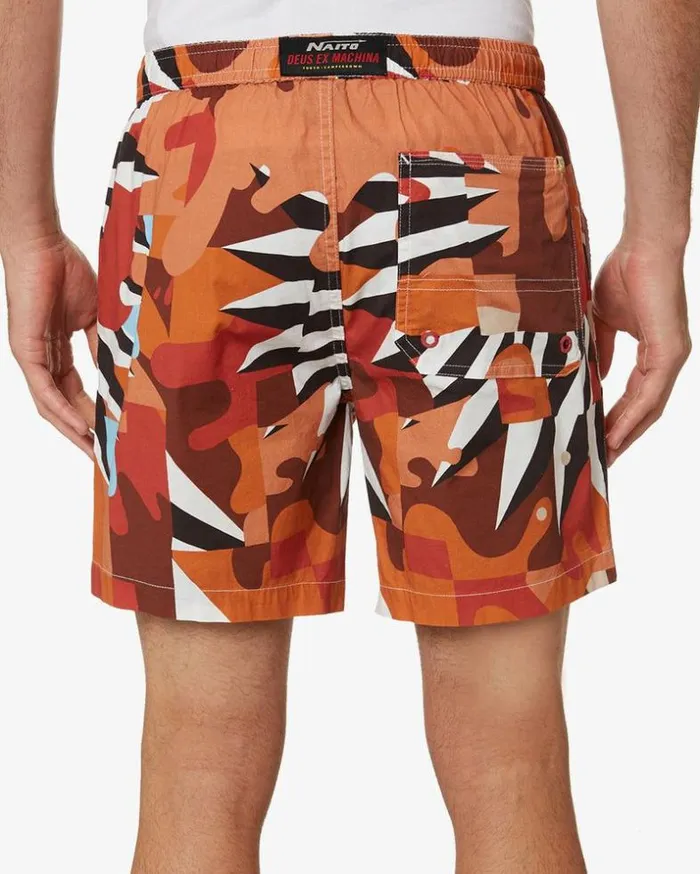 Mens Deus Ex Machina Boardshorts Naito Manuva Short 8211 Red Red