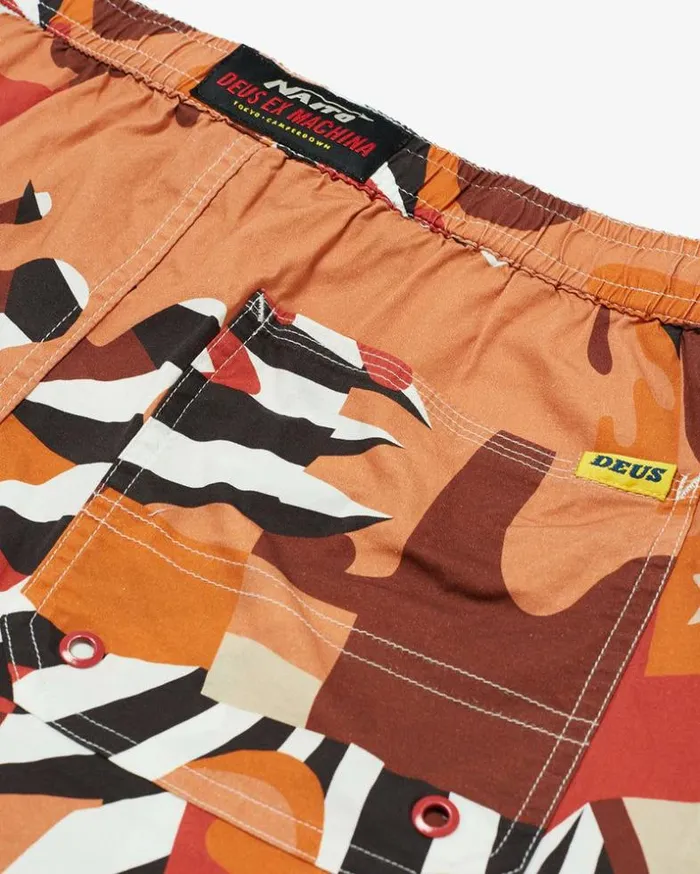 Mens Deus Ex Machina Boardshorts Naito Manuva Short 8211 Red Red