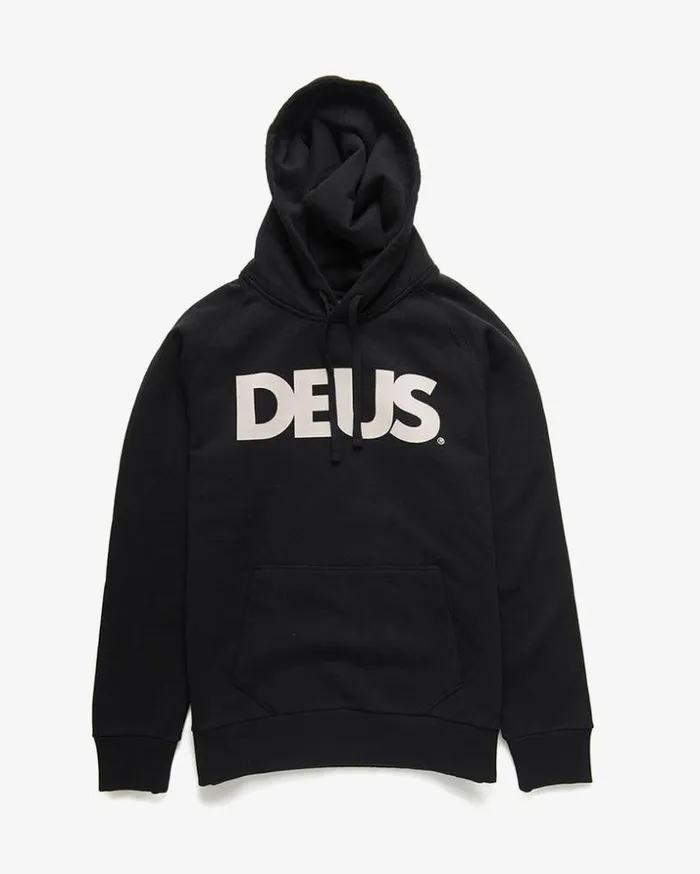 Mens Deus Ex Machina Classics All Caps Hoodie 8211 Black Black