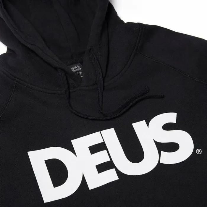 Mens Deus Ex Machina Classics All Caps Hoodie 8211 Black Black Mens Deus Ex Machina Classics All Caps Hoodie 8211 Black Black