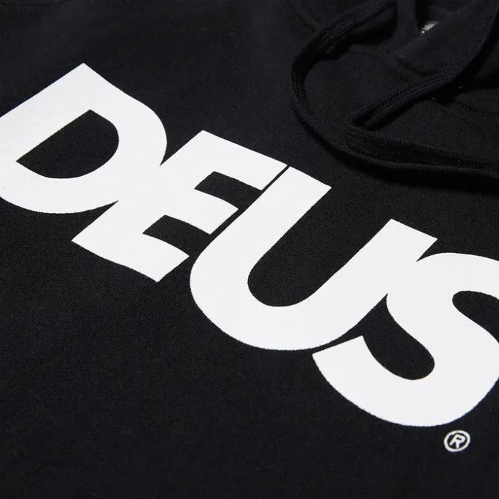 Mens Deus Ex Machina Classics All Caps Hoodie 8211 Black Black Mens Deus Ex Machina Classics All Caps Hoodie 8211 Black Black