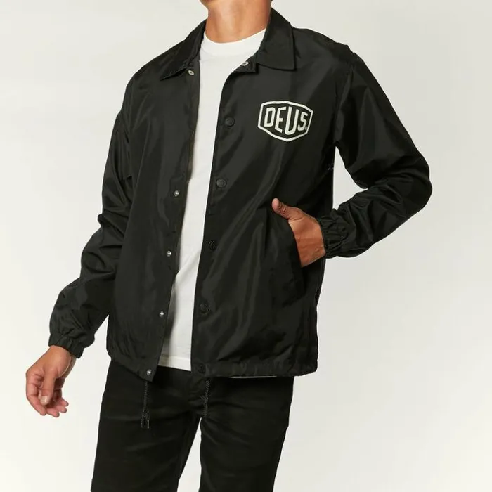 Mens Deus Ex Machina Classics Camperdown Coach Jacket 8211 Black Black Mens Deus Ex Machina Classics Camperdown Coach Jacket 8211 Black Black
