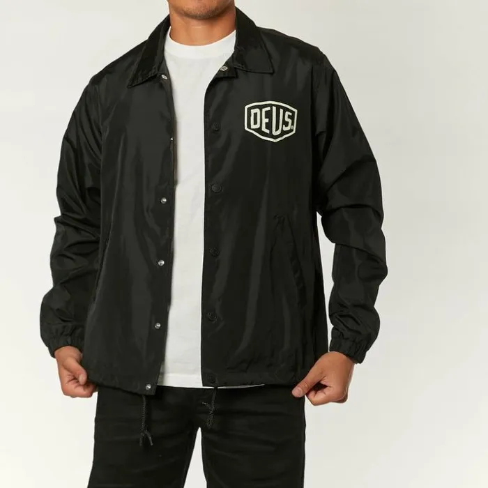 Mens Deus Ex Machina Classics Camperdown Coach Jacket 8211 Black Black Mens Deus Ex Machina Classics Camperdown Coach Jacket 8211 Black Black