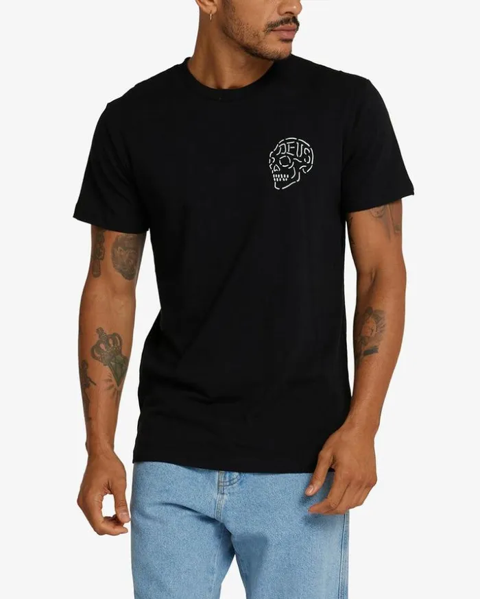 Mens Deus Ex Machina Classics Venice Skull Tee 8211 Black Black