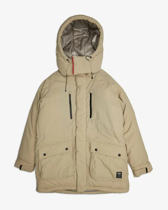 Mens Deus Ex Machina Jackets Hiemal Padded Long Jacket 8211 Sand Beige Sand Beige Mens Deus Ex Machina Jackets Hiemal Padded Long Jacket 8211 Sand Beige Sand Beige