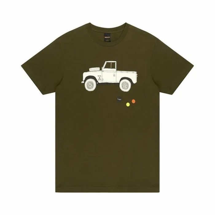 Mens Deus Ex Machina Tees Carby Landie Tee 8211 Forest Green Forest Green