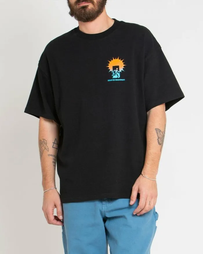 Mens Deus Ex Machina Tees Earth Dance Tee 8211 Black Black