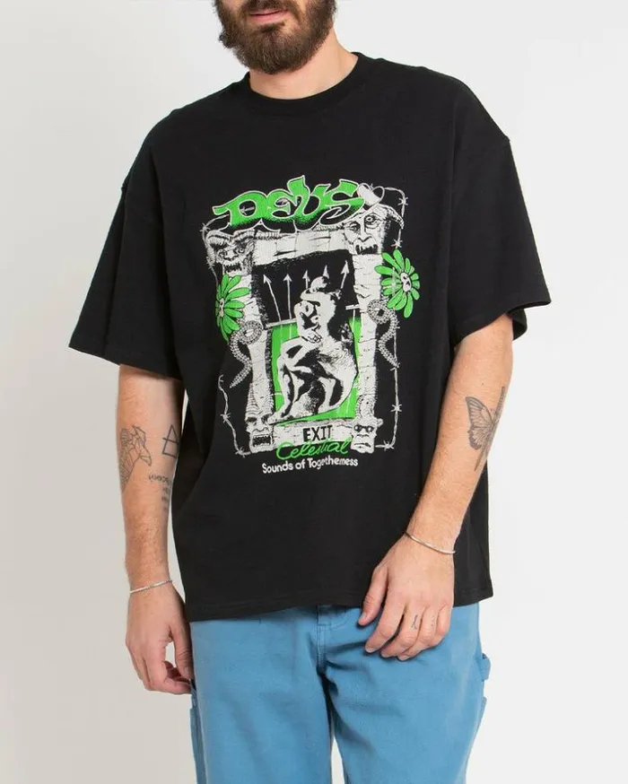 Mens Deus Ex Machina Tees Embrace Tee 8211 Black Black