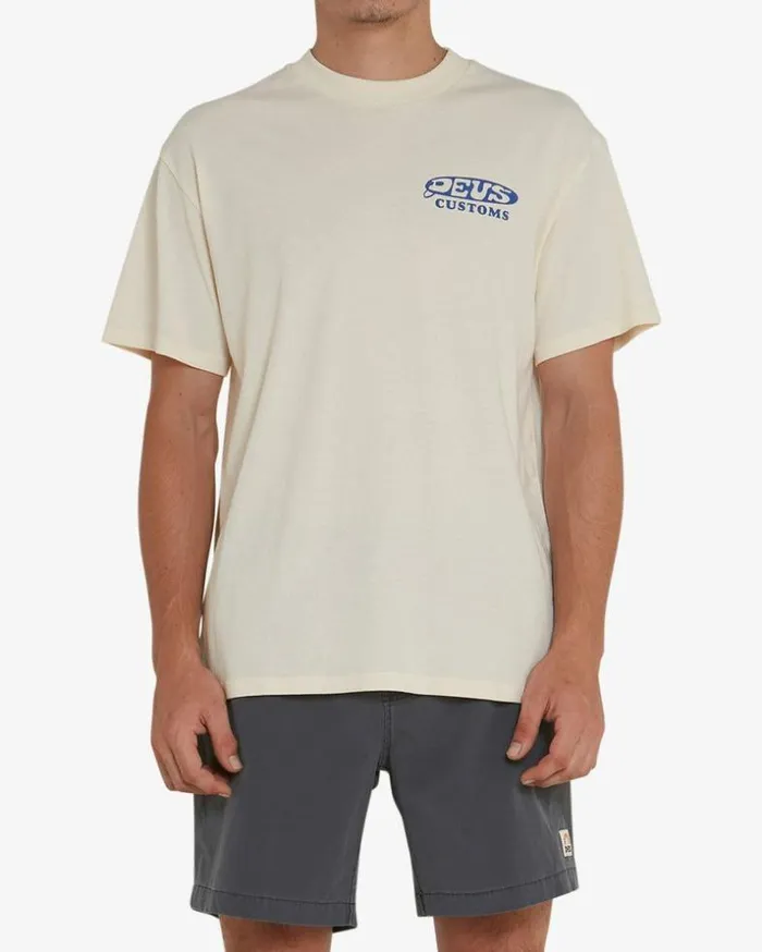 Mens Deus Ex Machina Tees Log Haul Tee 8211 Dirty White Dirty White