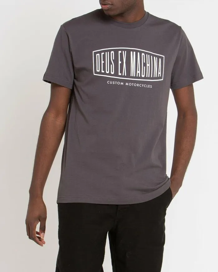 Mens Deus Ex Machina Tees Rego Tee 8211 Anthracite Anthracite