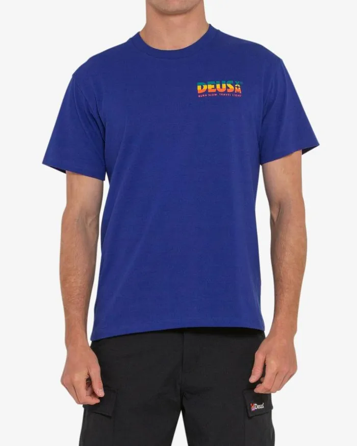 Mens Deus Ex Machina Tees Reservoir Tee 8211 Spectrum Blue Spectrum Blue