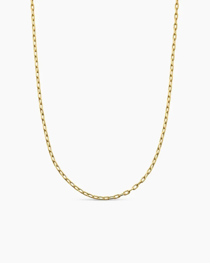 Mens DY Madison Chain Necklace In 18K Yellow Gold 3mm Men David Yurman Chains Mens DY Madison Chain Necklace In 18K Yellow Gold 3mm Men David Yurman Chains