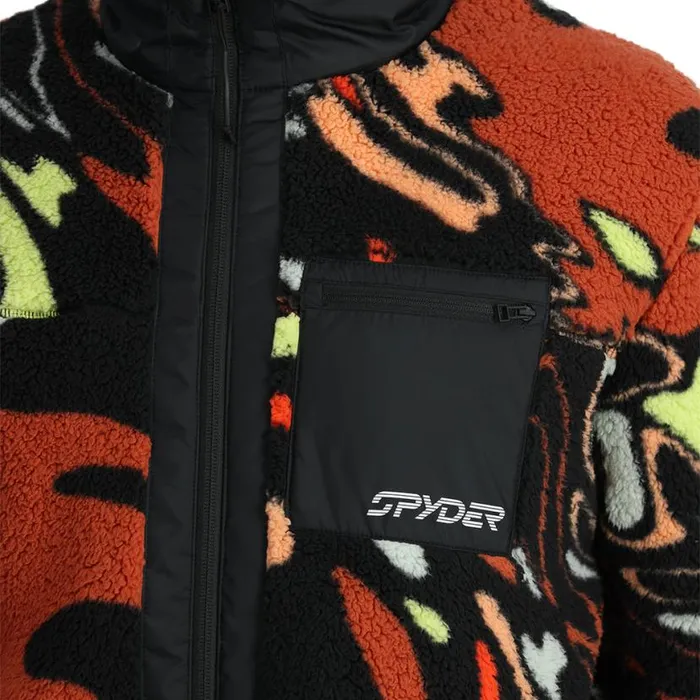 Mens Sherman Full Zip Multi Spyder Fleece
