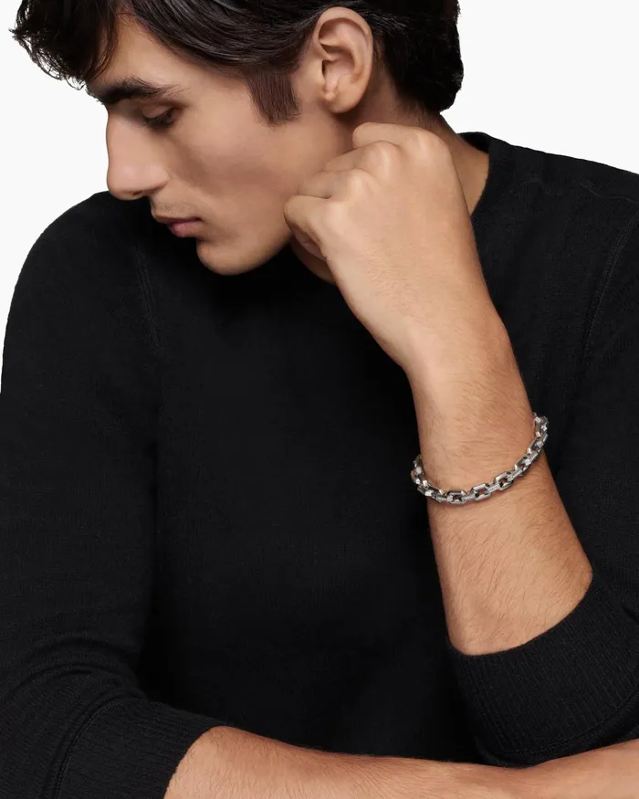Mens Streamline Heirloom Chain Link Bracelet In Platinum 75mm Men David Yurman Chain Mens Streamline Heirloom Chain Link Bracelet In Platinum 75mm Men David Yurman Chain