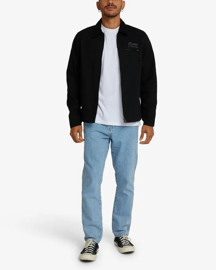 MensWomens Deus Ex Machina Jackets Address Workwear Jacket 8211 Black Black MensWomens Deus Ex Machina Jackets Address Workwear Jacket 8211 Black Black