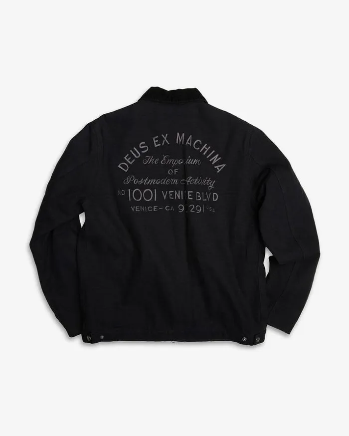 MensWomens Deus Ex Machina Jackets Address Workwear Jacket 8211 Black Black MensWomens Deus Ex Machina Jackets Address Workwear Jacket 8211 Black Black
