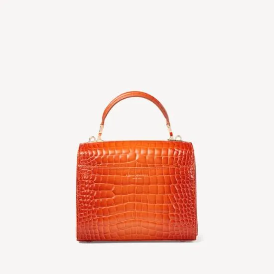 Midi Mayfair Bag Deep Shine Marmalade Ombre Croc Women Aspinal Of London Shoulder