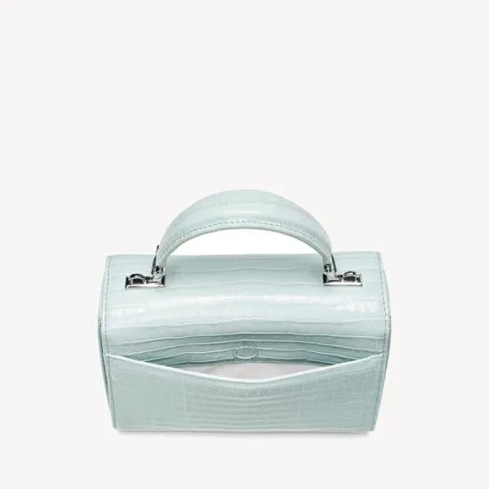 Midi Mayfair Bag Deep Shine Pool Blue Small Croc Women Aspinal Of London Shoulder