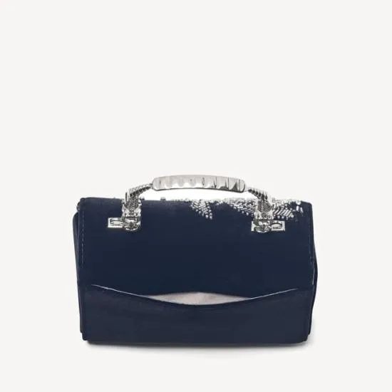 Midi Mayfair Bag Fly Me To The Moon Hand Embroidery On Velvet Women Aspinal Of London Shoulder