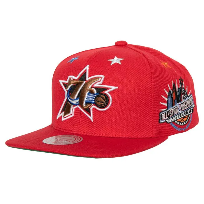 Mitchell and Ness 97 Top Star Snapback HWC Philadelphia 76ers Men Hats and Headwear Mitchell and Ness 97 Top Star Snapback HWC Philadelphia 76ers Men Hats and Headwear