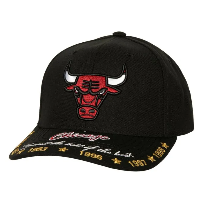 Mitchell and Ness Against The Best Pro Snapback HWC Chicago Bulls Men Hats and Headwear Mitchell and Ness Against The Best Pro Snapback HWC Chicago Bulls Men Hats and Headwear