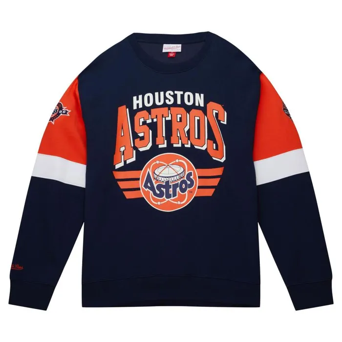 Mitchell and Ness All Over Crew 30 Houston Astros Men Hoodies and Sweatshirts Mitchell and Ness All Over Crew 30 Houston Astros Men Hoodies and Sweatshirts