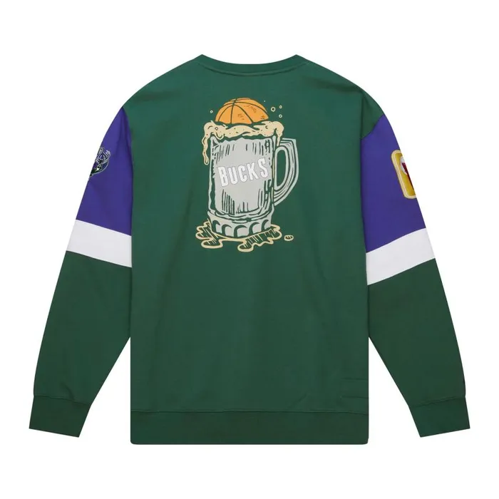 Mitchell and Ness All Over Crew 30 Milwaukee Bucks Men Hoodies and Sweatshirts Mitchell and Ness All Over Crew 30 Milwaukee Bucks Men Hoodies and Sweatshirts