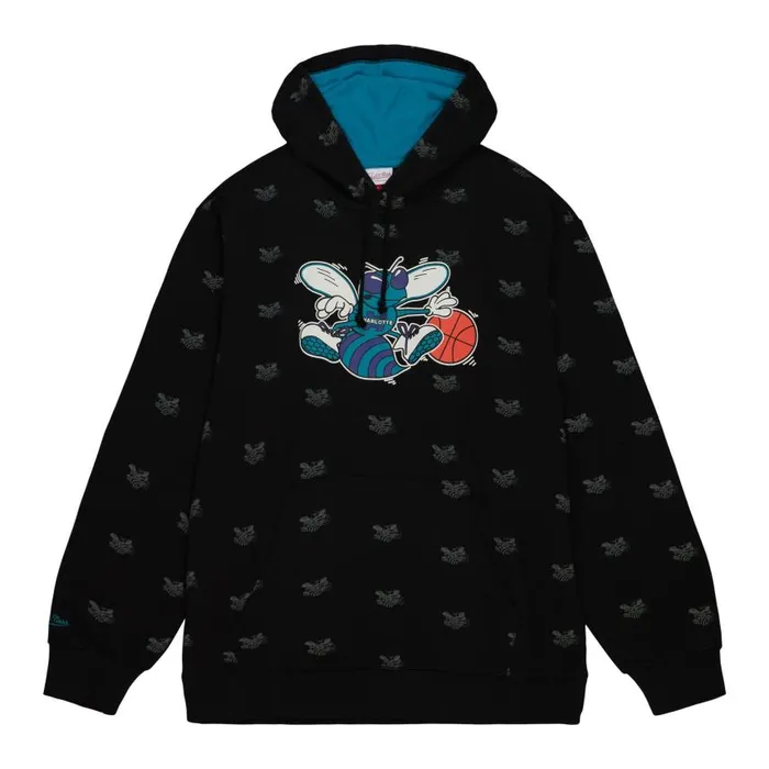 Mitchell and Ness AOP Fleece Hoodie Charlotte Hornets Men Hoodies and Sweatshirts Mitchell and Ness AOP Fleece Hoodie Charlotte Hornets Men Hoodies and Sweatshirts