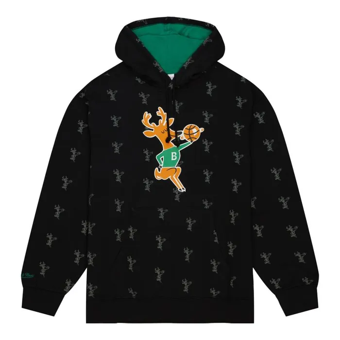 Mitchell and Ness AOP Fleece Hoodie Milwaukee Bucks Men Hoodies and Sweatshirts Mitchell and Ness AOP Fleece Hoodie Milwaukee Bucks Men Hoodies and Sweatshirts