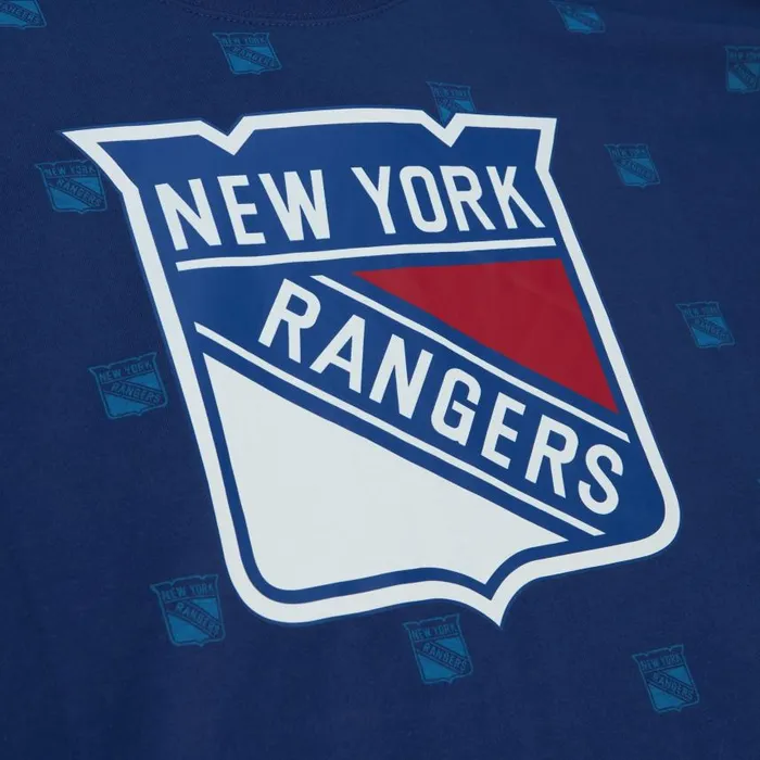 Mitchell and Ness AOP SS Top New York Rangers Men TShirts and Tops Mitchell and Ness AOP SS Top New York Rangers Men TShirts and Tops