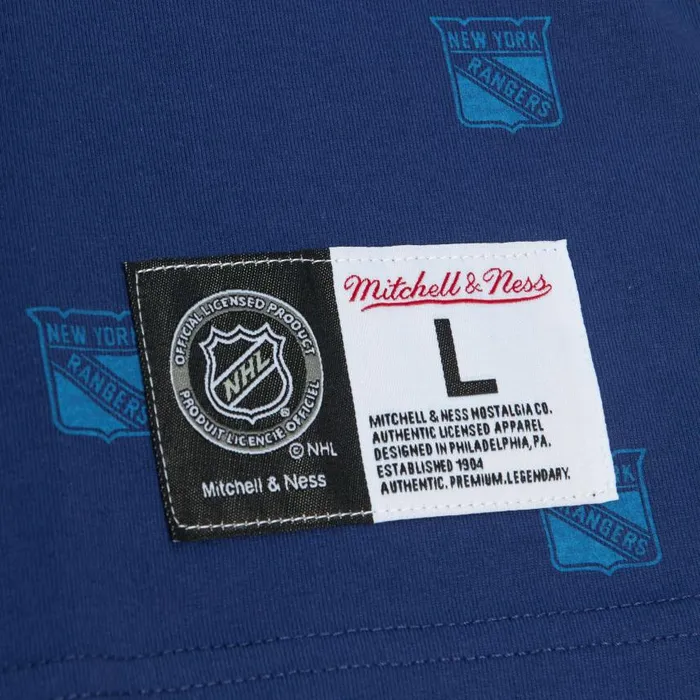 Mitchell and Ness AOP SS Top New York Rangers Men TShirts and Tops Mitchell and Ness AOP SS Top New York Rangers Men TShirts and Tops