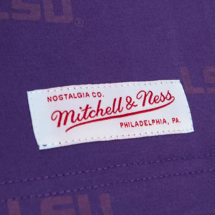 Mitchell and Ness AOP SS Top Louisiana State University Men TShirts and Tops Mitchell and Ness AOP SS Top Louisiana State University Men TShirts and Tops