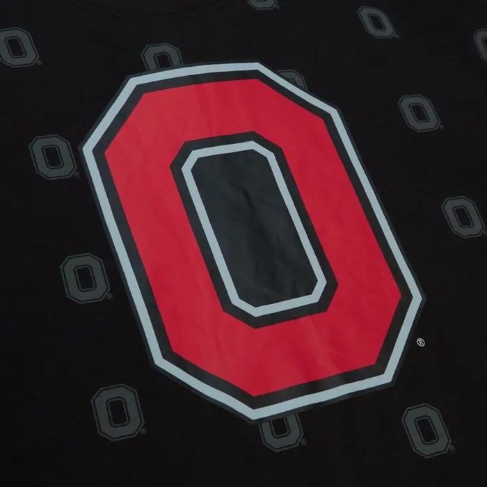 Mitchell and Ness AOP SS Top Ohio State Men TShirts and Tops Mitchell and Ness AOP SS Top Ohio State Men TShirts and Tops
