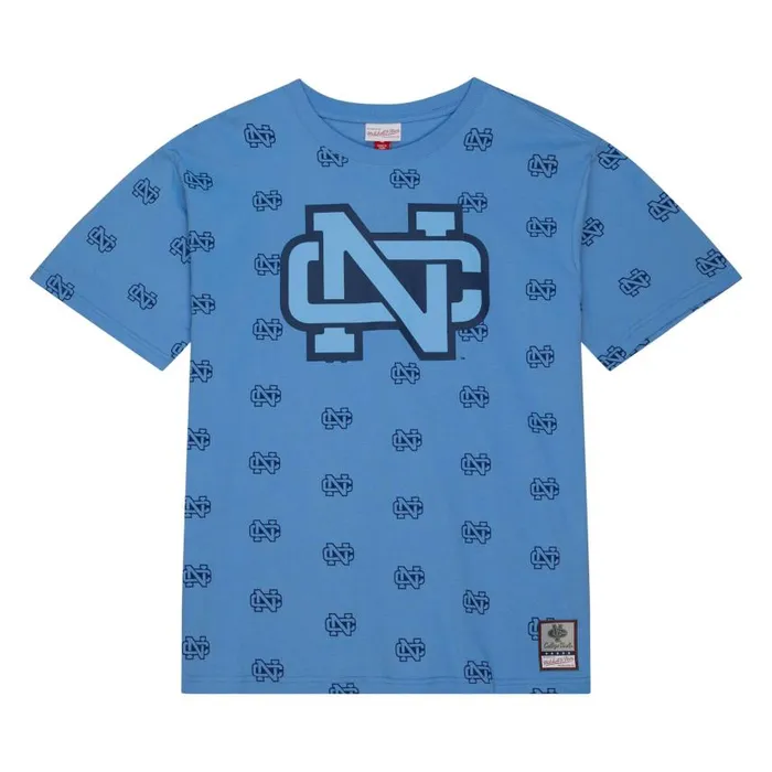 Mitchell and Ness AOP SS Top University Of North Carolina Men TShirts and Tops Mitchell and Ness AOP SS Top University Of North Carolina Men TShirts and Tops