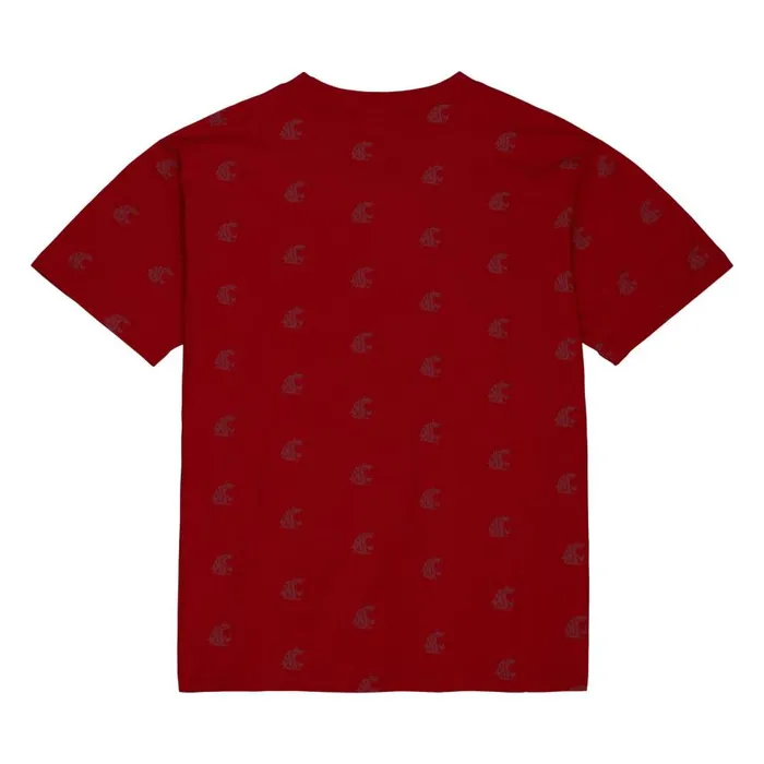 Mitchell and Ness AOP SS Top Washington State University Men TShirts and Tops