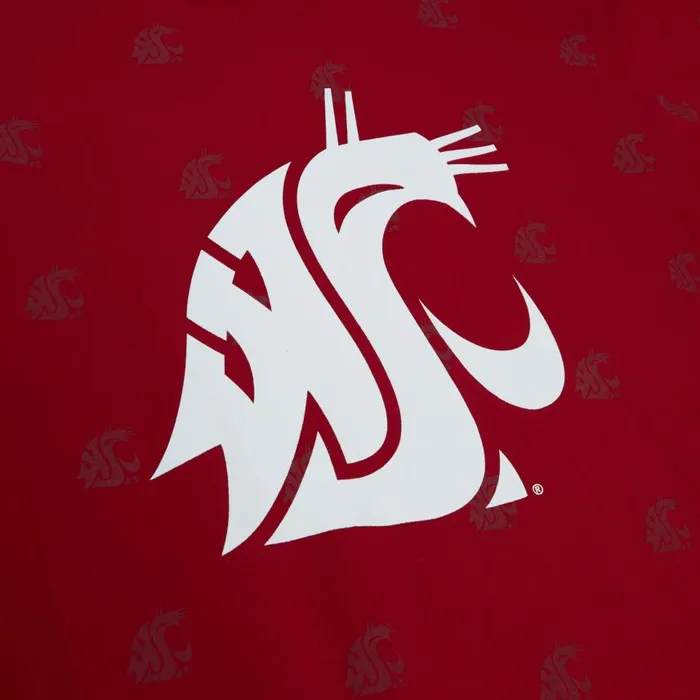 Mitchell and Ness AOP SS Top Washington State University Men TShirts and Tops