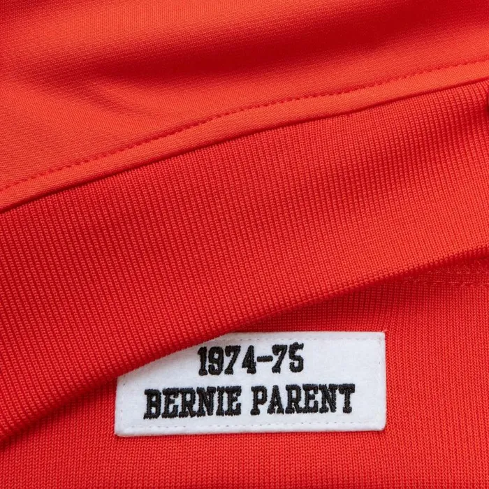 Mitchell and Ness Authentic Bernie Parent Philadelphia Flyers 1974 Warm Up Jacket Men Jackets and Outerwear Mitchell and Ness Authentic Bernie Parent Philadelphia Flyers 1974 Warm Up Jacket Men Jackets and Outerwear