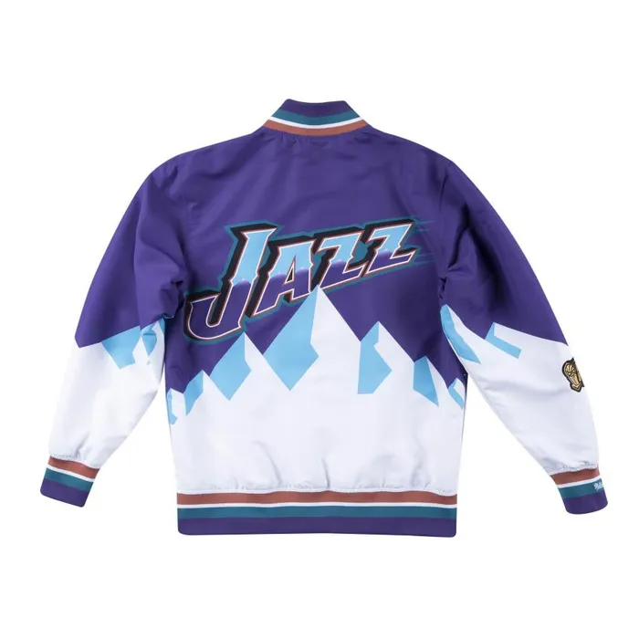 Mitchell and Ness Authentic Warm Up Jacket Utah Jazz 199798 Men Jackets and Outerwear Mitchell and Ness Authentic Warm Up Jacket Utah Jazz 199798 Men Jackets and Outerwear