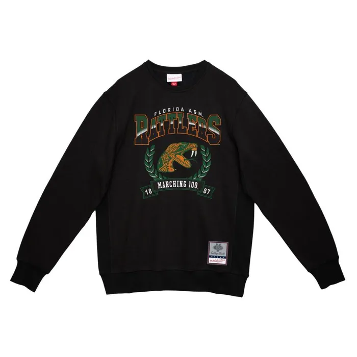 Mitchell and Ness Baseline Crew Florida AandM University Men Hoodies and Sweatshirts Mitchell and Ness Baseline Crew Florida AandM University Men Hoodies and Sweatshirts