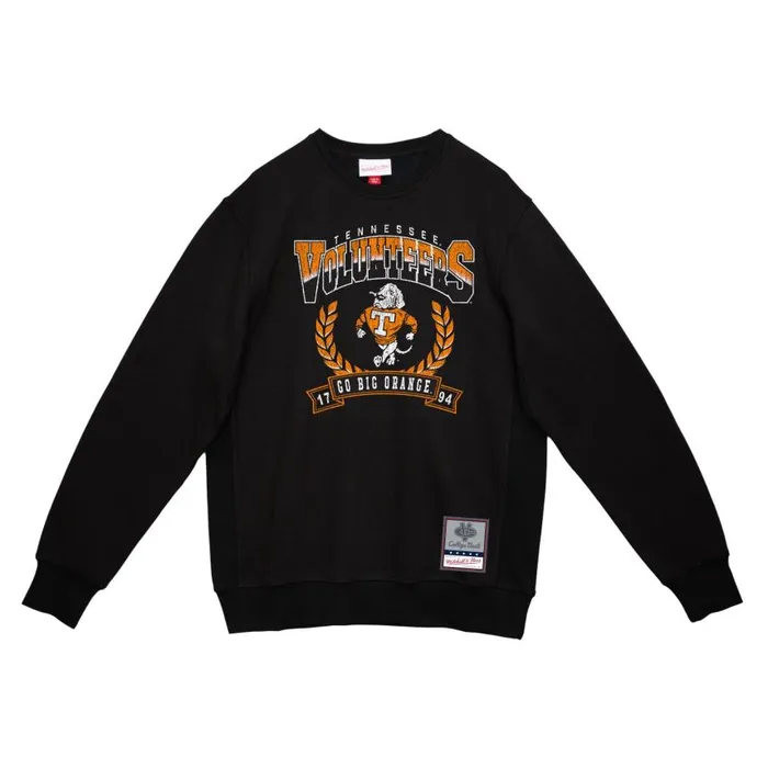 Mitchell and Ness Baseline Crew University Of Tennessee Men Hoodies and Sweatshirts Mitchell and Ness Baseline Crew University Of Tennessee Men Hoodies and Sweatshirts
