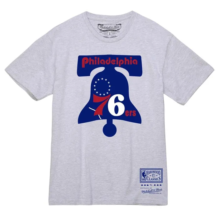 Mitchell and Ness Basic Logo 1 Tee Philadelphia 76ers Men TShirts and Tops