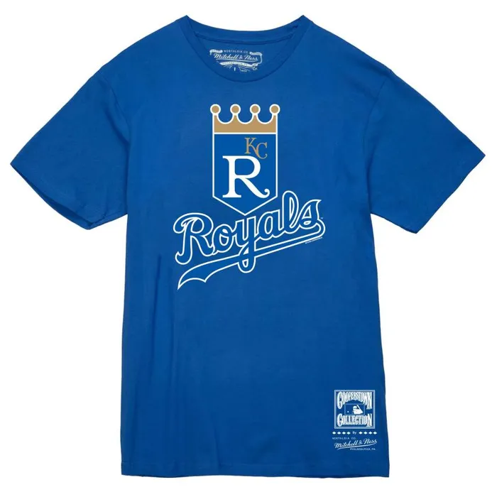 Mitchell and Ness Basic Logo 3 Tee Kansas City Royals Men TShirts and Tops
