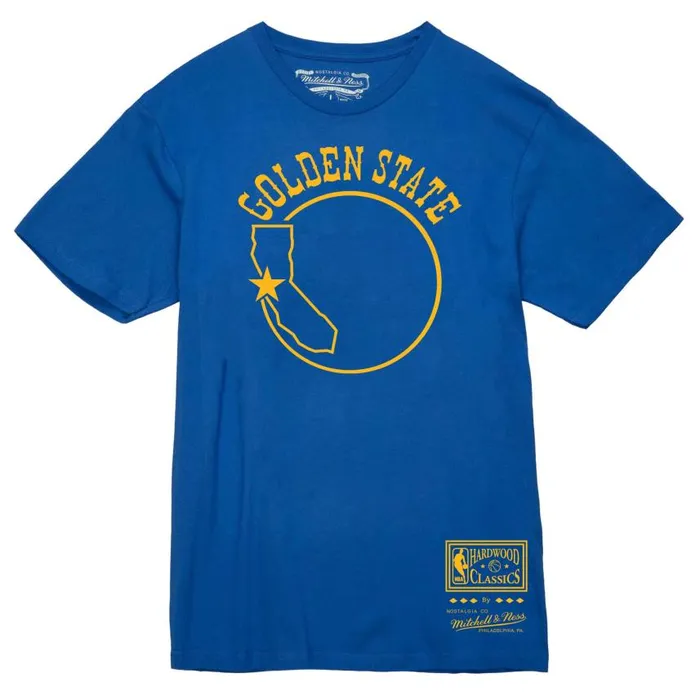 Mitchell and Ness Basic Logo 9 Tee Golden State Warriors Men TShirts and Tops Mitchell and Ness Basic Logo 9 Tee Golden State Warriors Men TShirts and Tops