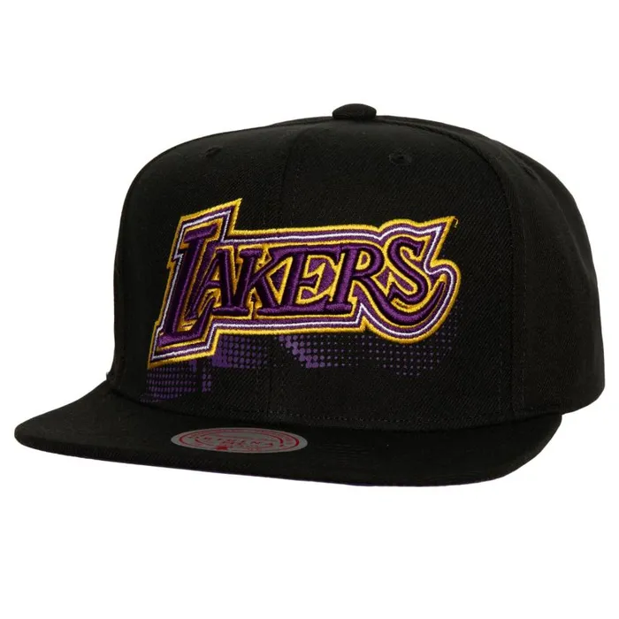 Mitchell and Ness Big Face 70 Snapback HWC Los Angeles Lakers Men Hats and Headwear Mitchell and Ness Big Face 70 Snapback HWC Los Angeles Lakers Men Hats and Headwear